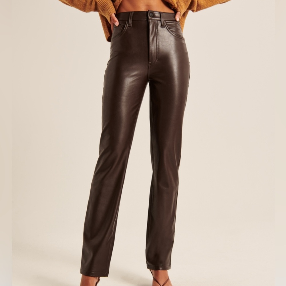 Abercombie Brown Leather Pants